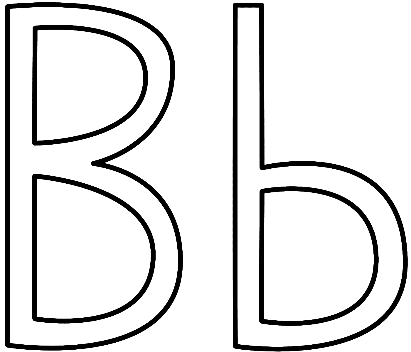 Letter B - Coloring Page (Alphabet)