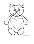 teddy bear with large heart