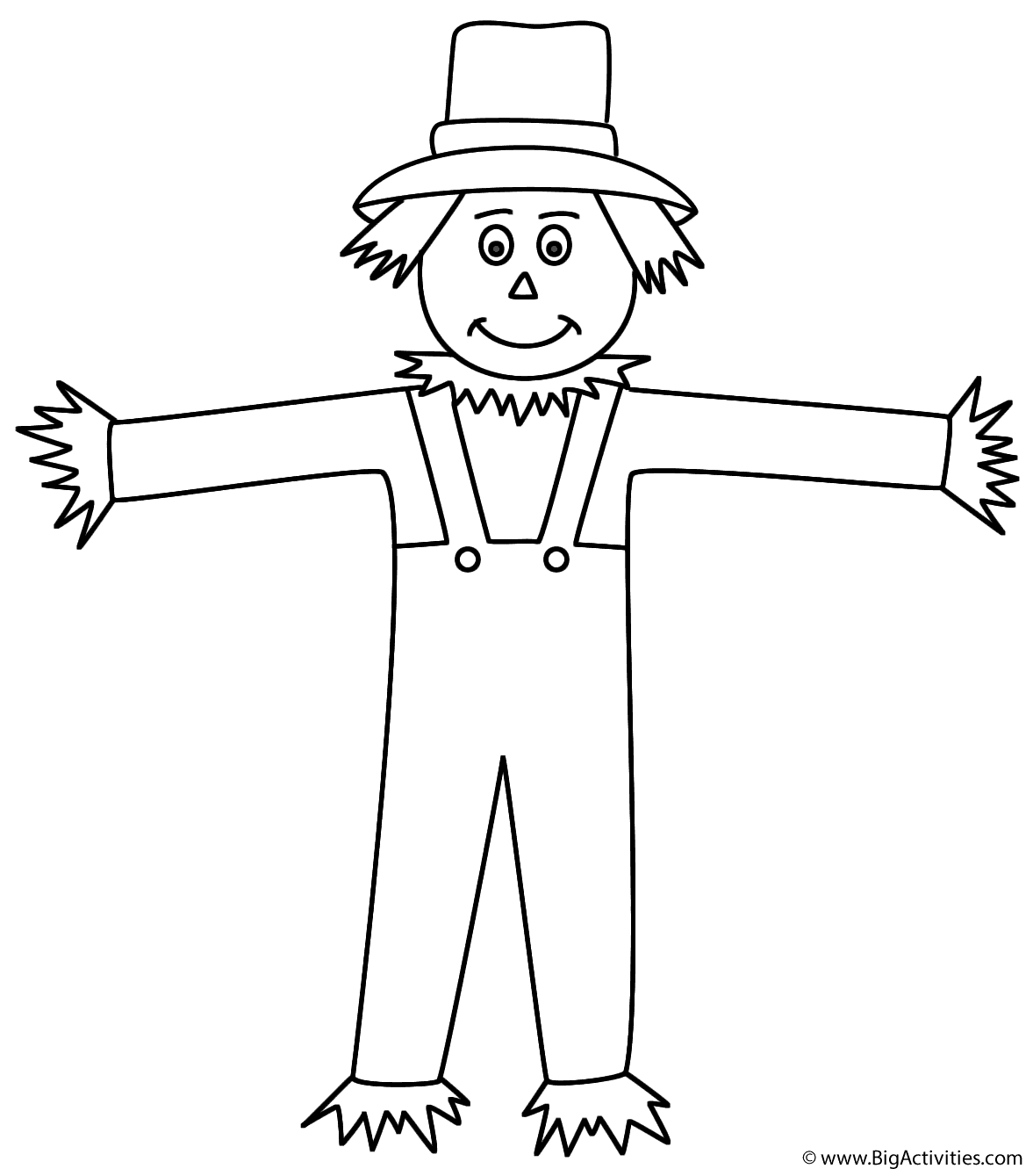 s is for scarecrow coloring pages - photo #26