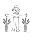 scarecrow with wheat sheaves