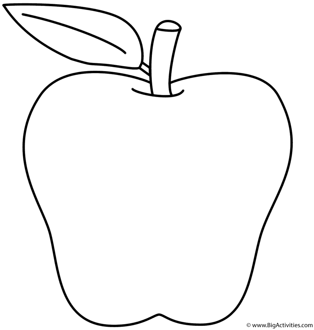 a for apple coloring pages - photo #18