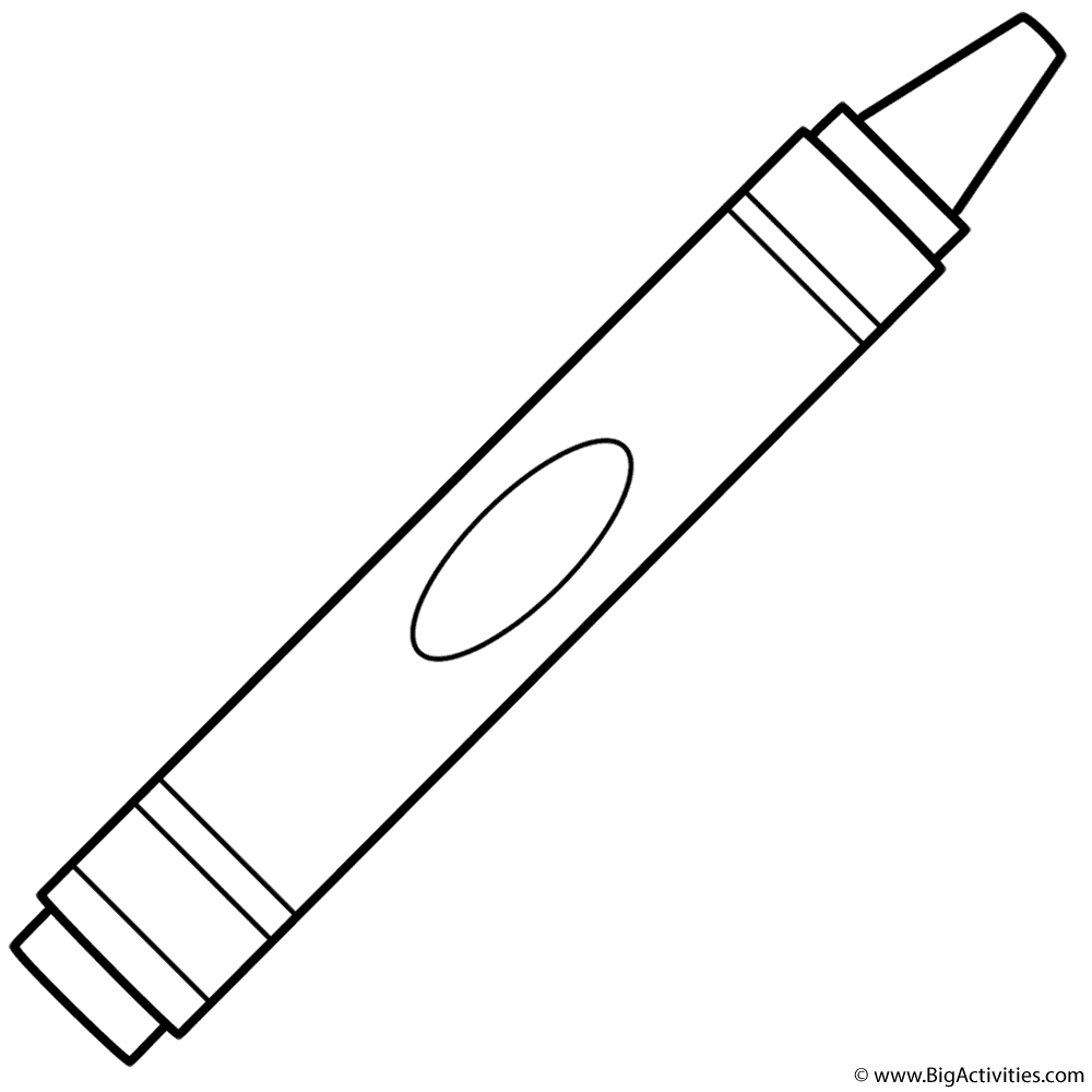 free black and white crayon clipart - photo #30