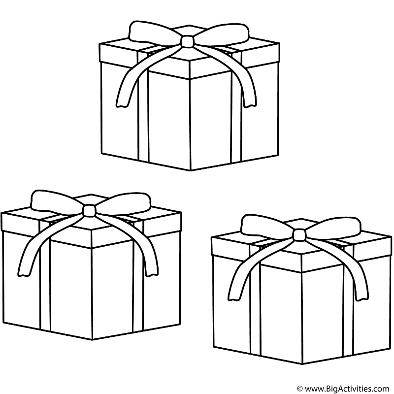 Free Printable Christmas Gifts Coloring Pages