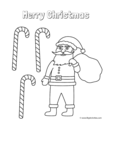 santa claus with candy canes