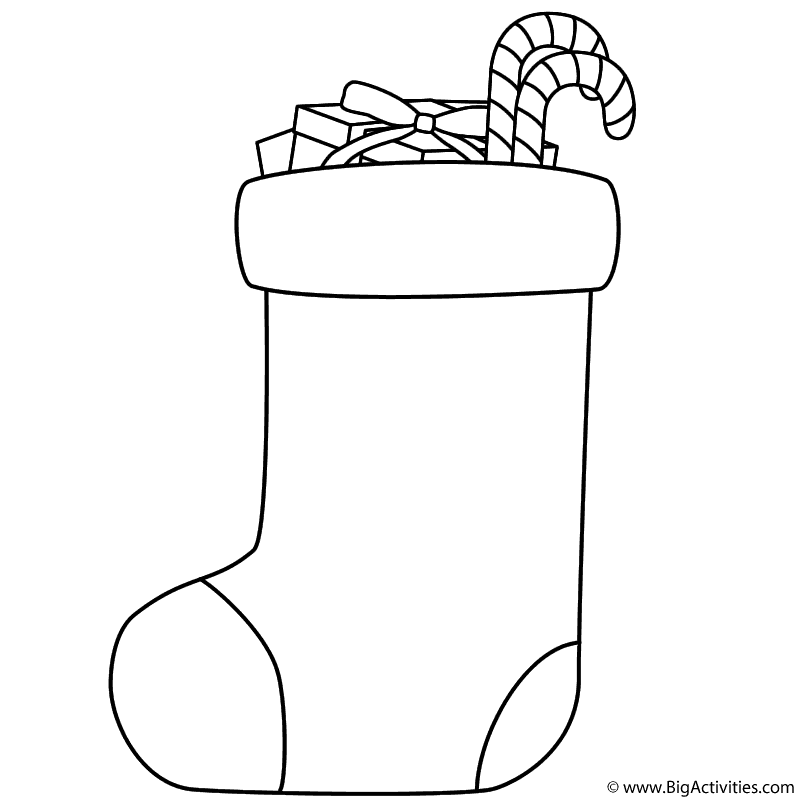 xmas stocking coloring pages - photo #40