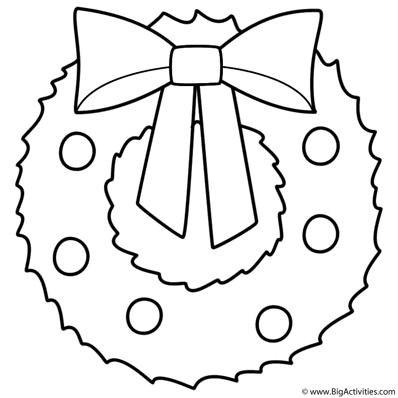 coloring pages christmas wreaths - photo #1