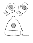 winter hat and mittens
