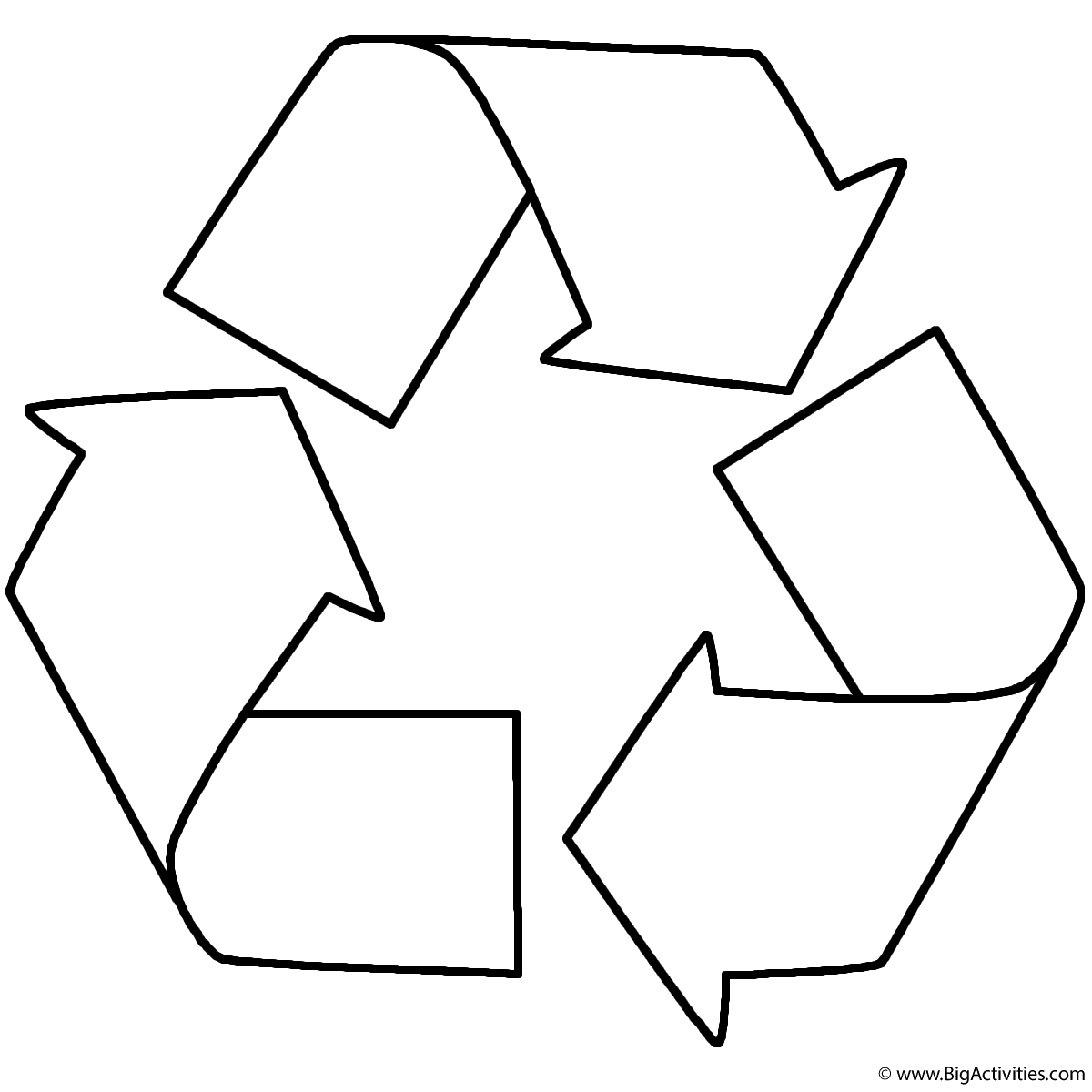 Recycle - Coloring Page (Earth Day)