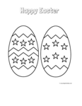two easter eggs with stars