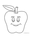 apple with smiley face