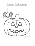 pumpkin/jack-o-lantern with spider