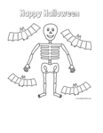 skeleton with four bats