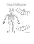 skeleton with two bats