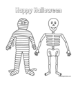 skeleton with mummy