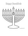 menorah with happy hanukkah