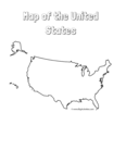 map of the united states with title