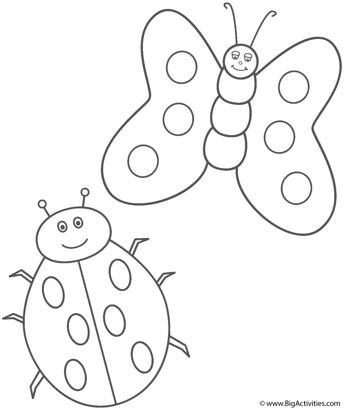 ladybug and flower coloring pages - photo #12