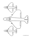 fighter airplane with side planes