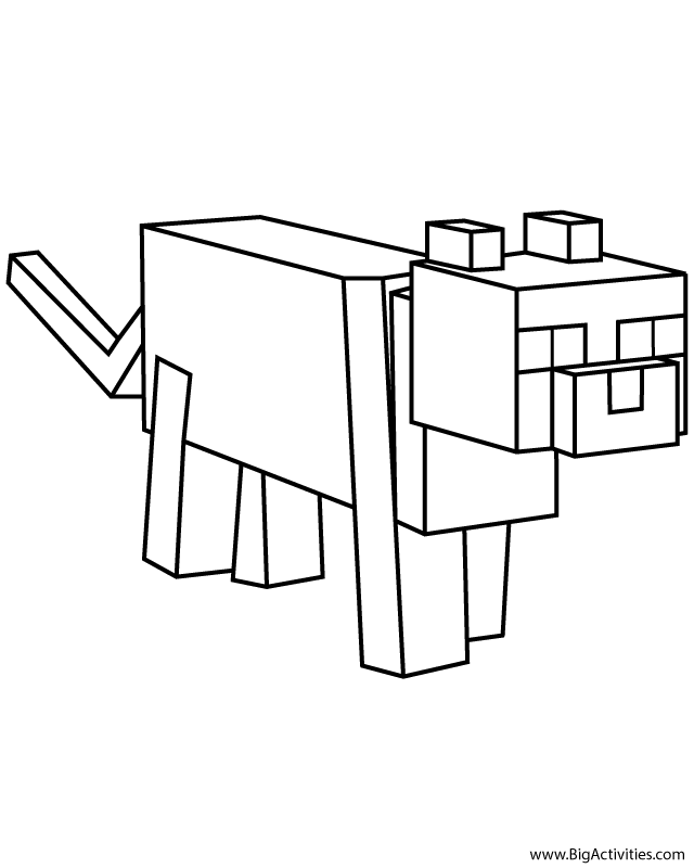 ocelot minecraft coloring pages - photo #1