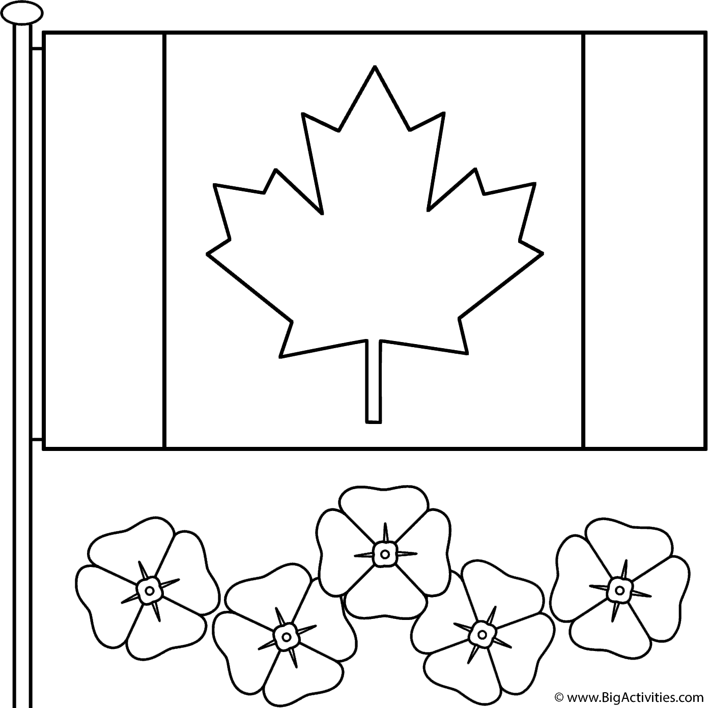 coloring pages remembrance day poppies - photo #1