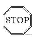 stop sign with border