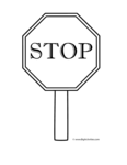 stop sign with border on post