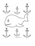 whale with anchors