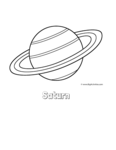 planet saturn with title