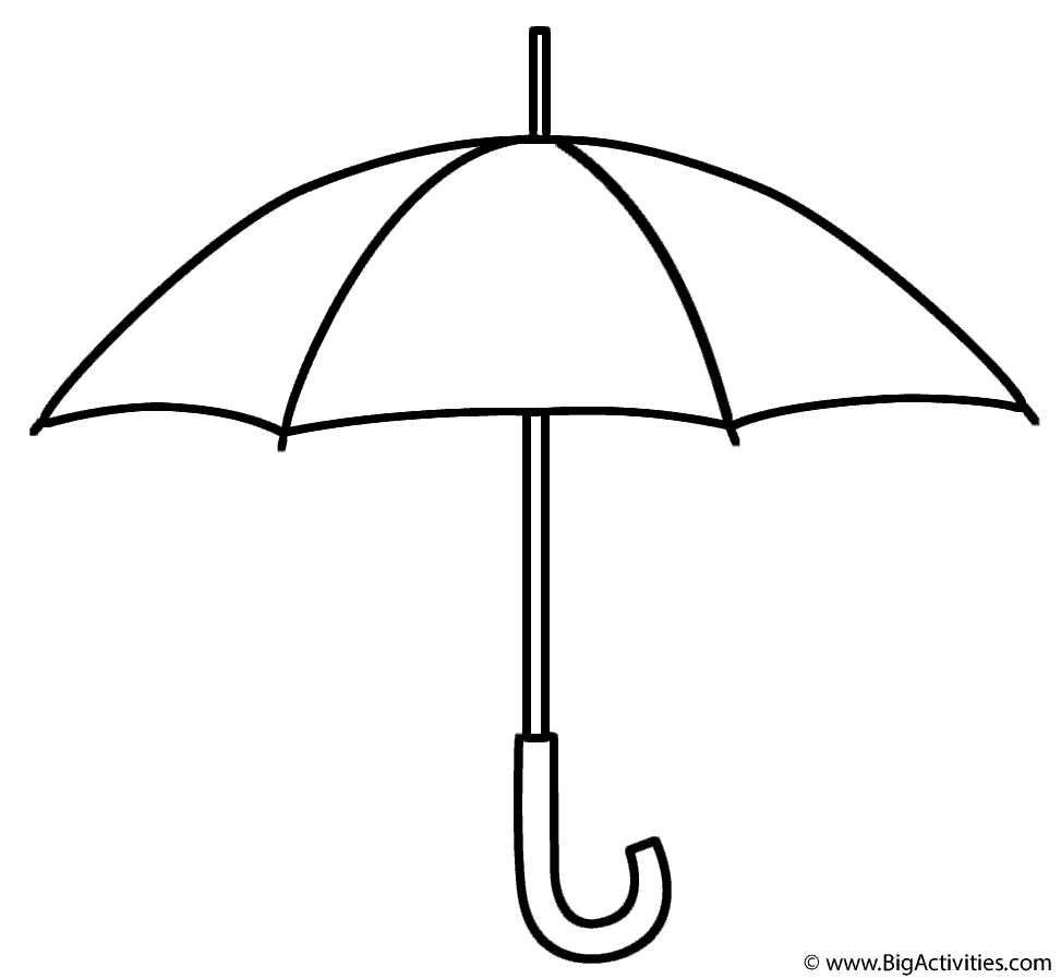 umbrella coloring pages for kids - photo #1