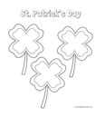 four leaf clovers with border (3 clovers)