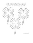 four leaf clovers with multi-border (3 clovers)