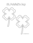 four leaf clovers with border (2 clovers)