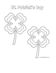 four leaf clovers with multi-border (2 clovers)