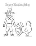 pilgrim with turkey