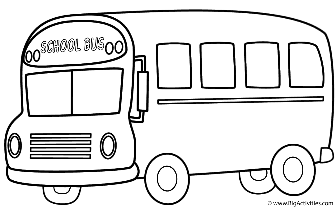 school bus coloring page. School Bus - Coloring