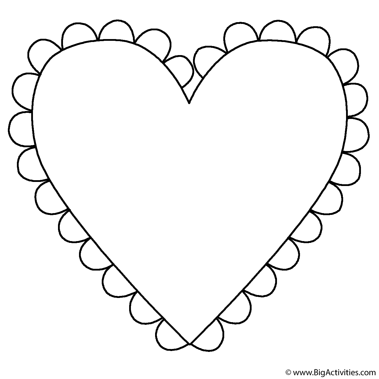 valentine heart coloring pages - photo #21