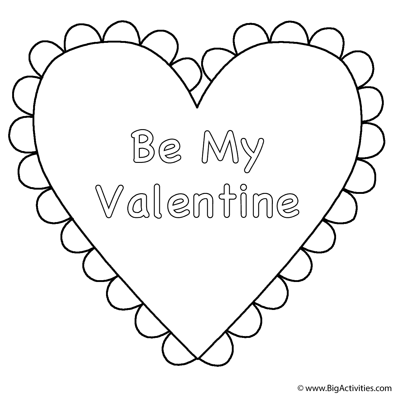 valentine hearts coloring pages - photo #19