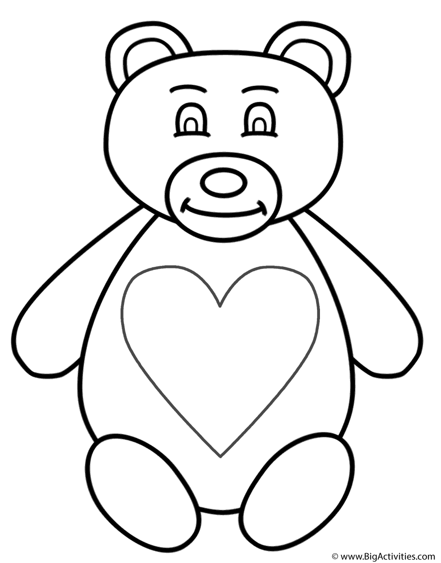 valentine bears coloring pages - photo #44