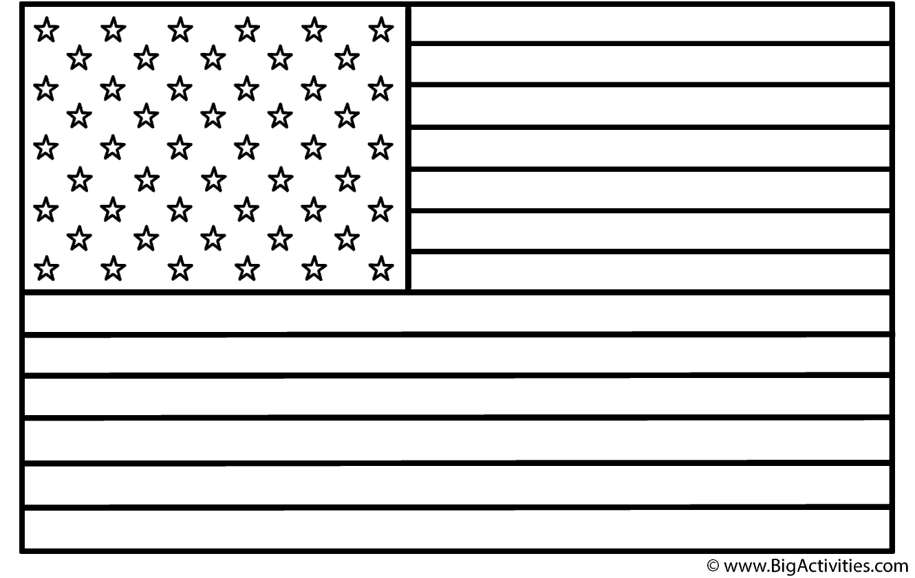 American Flag Coloring Page 