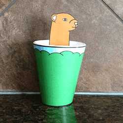groundhog in cup
