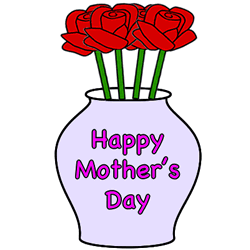 mother's day roses in vase