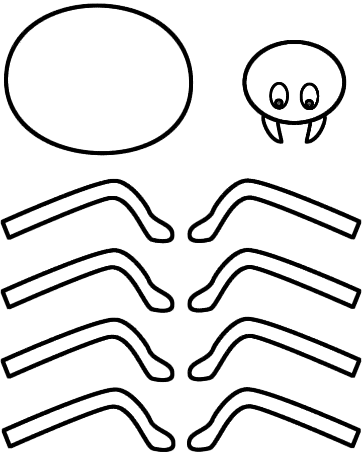 spider-paper-craft-black-and-white-template