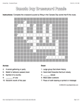 canada day crossword puzzle
