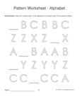 alphabet 1-1-2 pattern