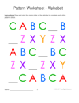 alphabet 1-2-3 pattern