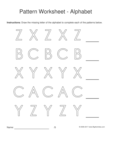 alphabet 1-2 pattern