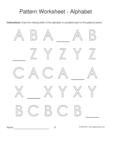 alphabet 1-2 pattern