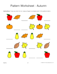 autumn/fall shapes 1-2 pattern