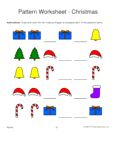 christmas shapes 1-1-2 pattern