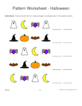 halloween shapes 1-2-3 pattern